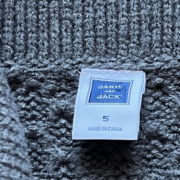 Girls Janie and Jack Cable Sweater Dress - Size 5 - Picture 5 of 5